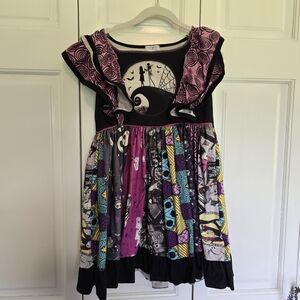 Nightmare Before Christmas Graphic Print Dress 2XL Size 6 - 7